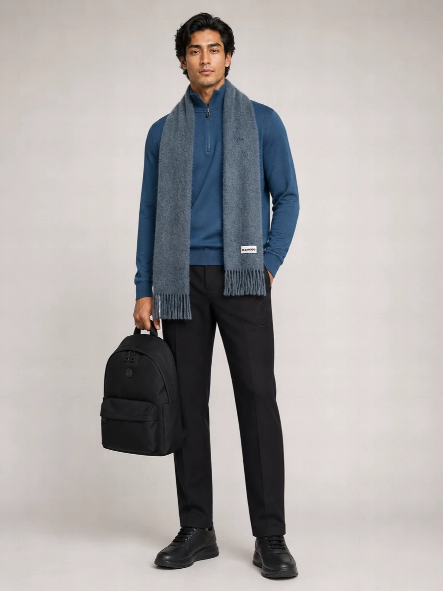 Boss Ribbed Half Zip Sweater