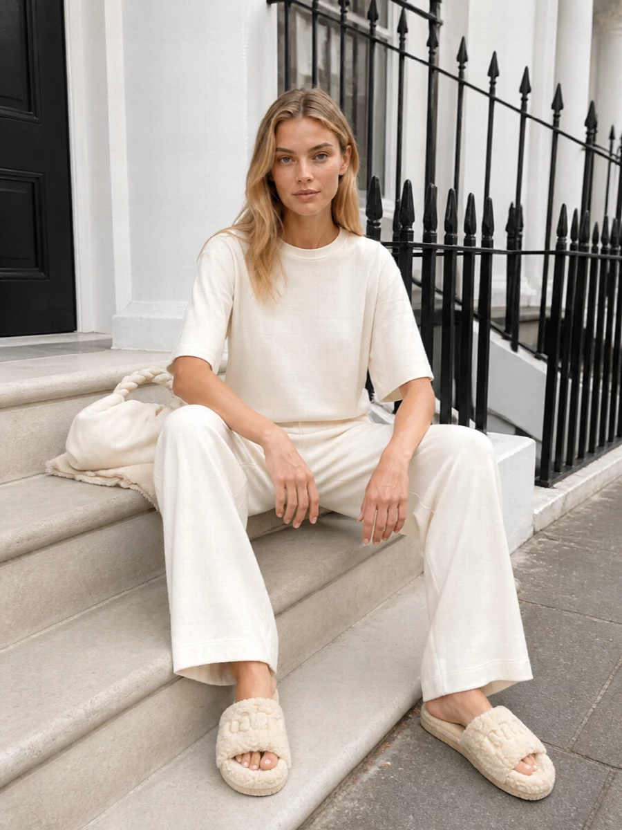Rohe ivory tee semicouture lounge pants