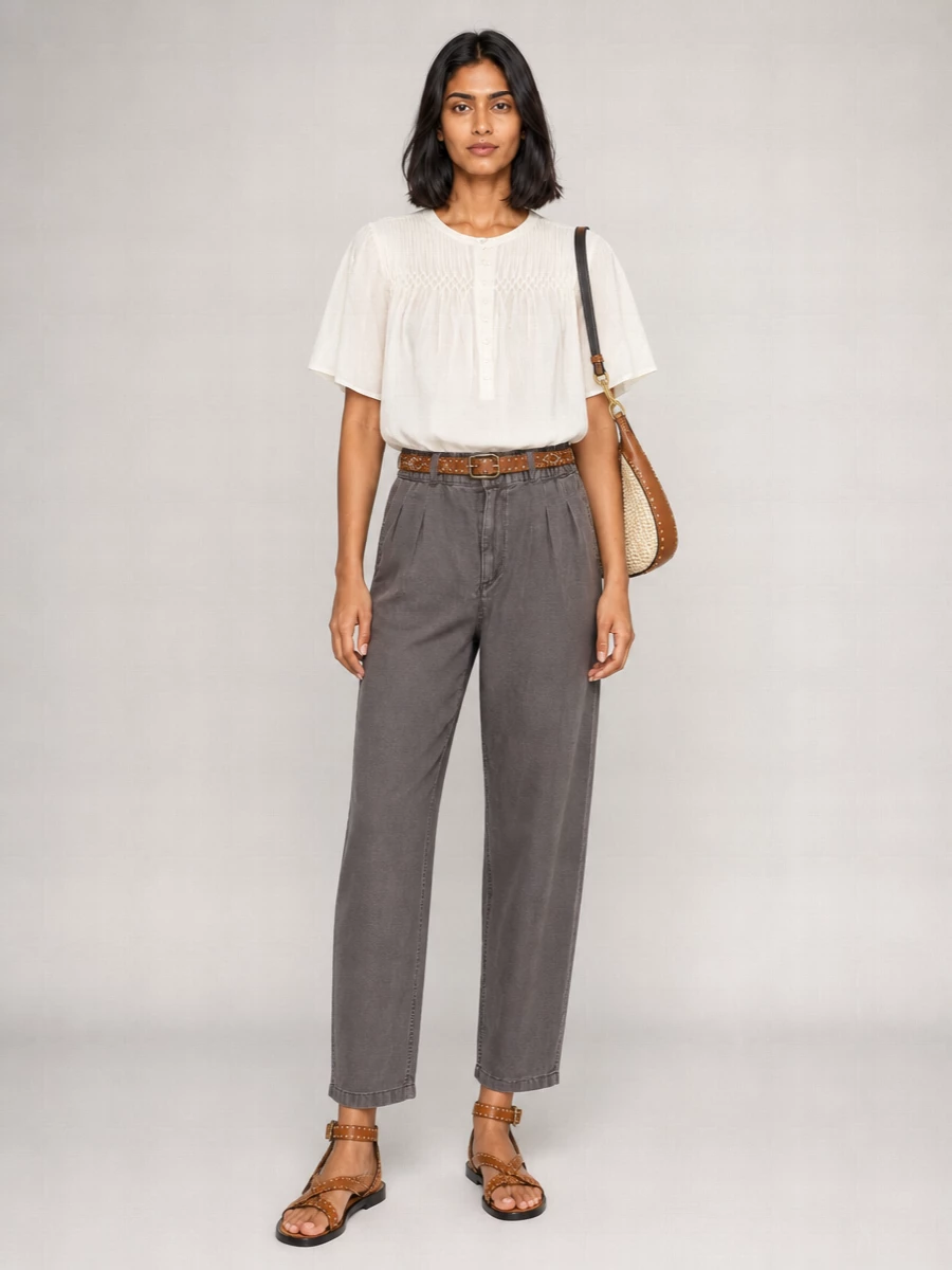 Isabel Marant Oskan Moon Leather Shoulder Bag
