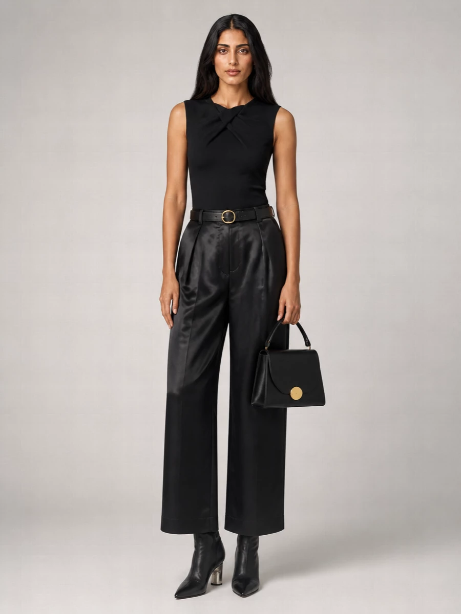 Jil Sander Satin Wide-Leg Trousers