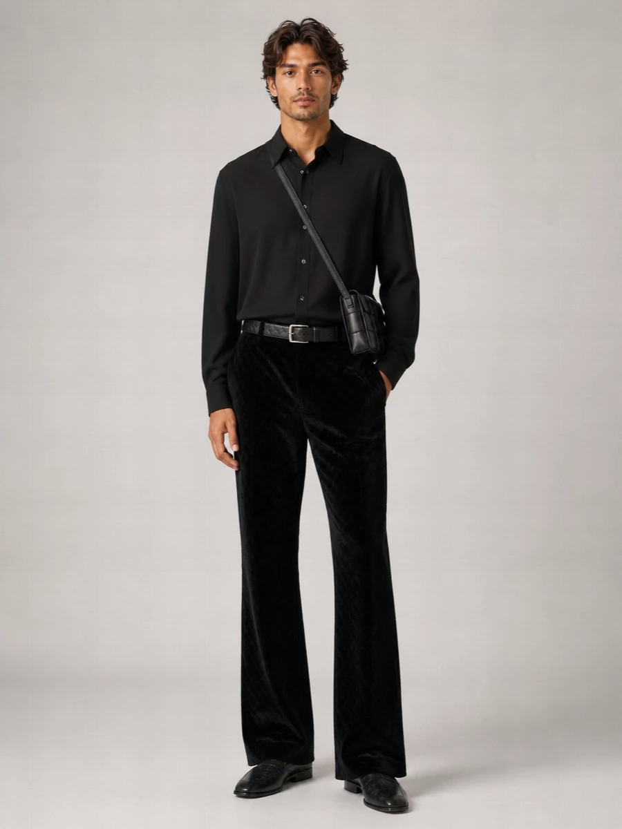 Gucci Velvet Straight-Leg Tailored Trousers