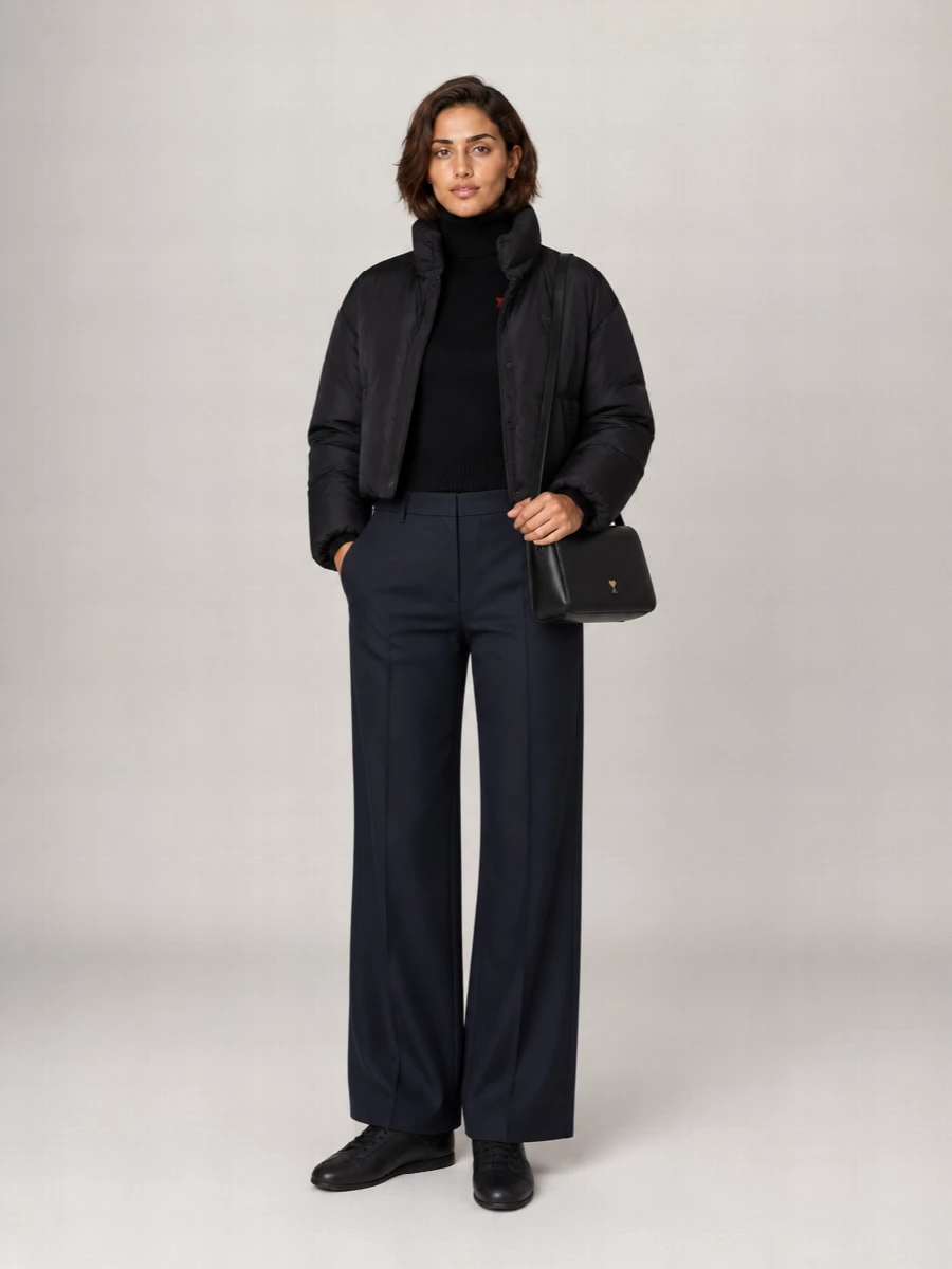 Ami Paris Down Oversized Short Puffer Jacket