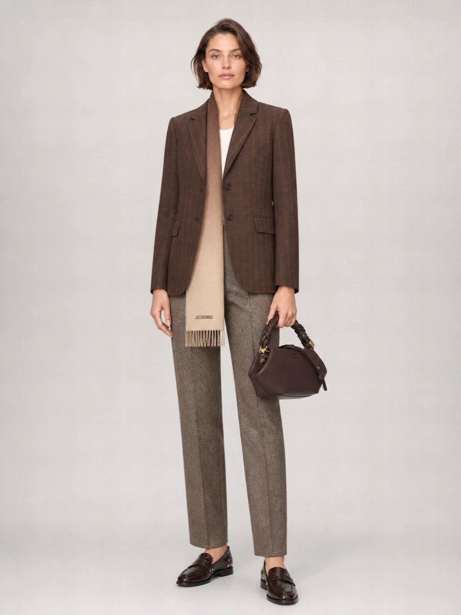 Ganni Wool Single-Breasted Blazer