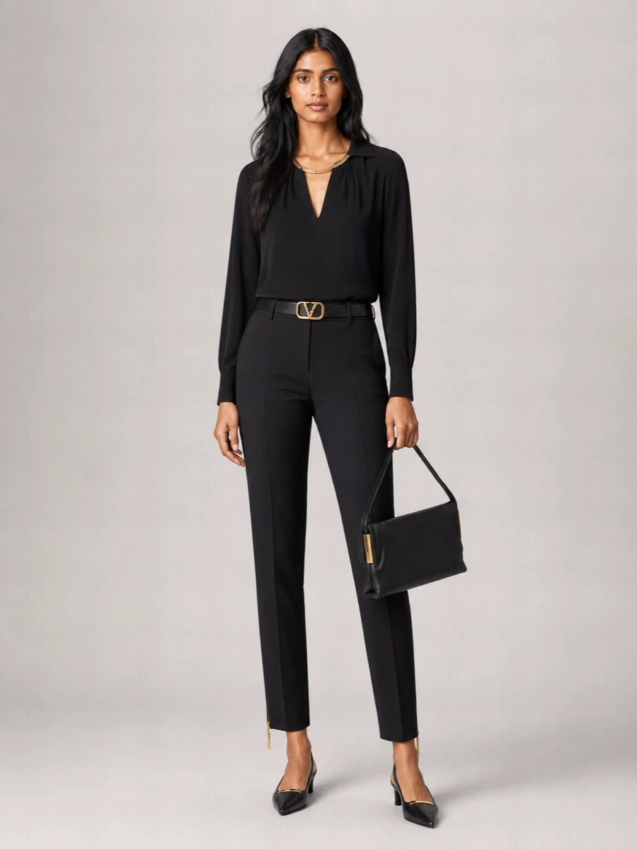 Valentino Garavani Leather Reversible Belt
