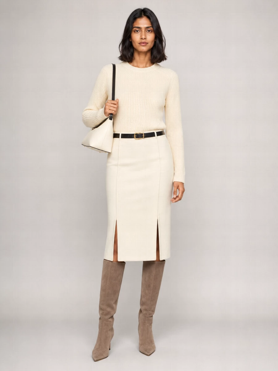 Loulou Studio Cashmere Wool Pencil Skirt