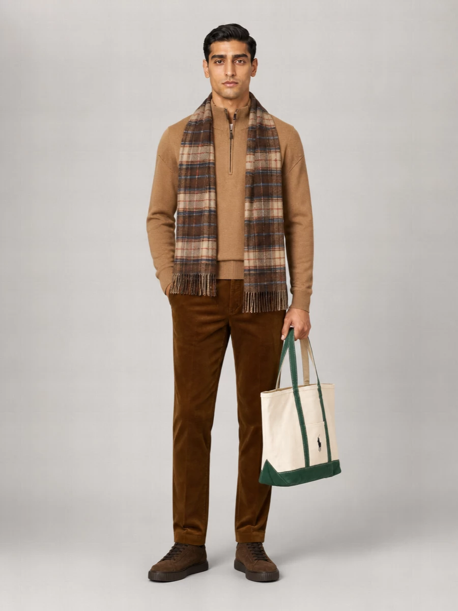 Polo Ralph Lauren Wool Half-Zip High-Neck Sweater