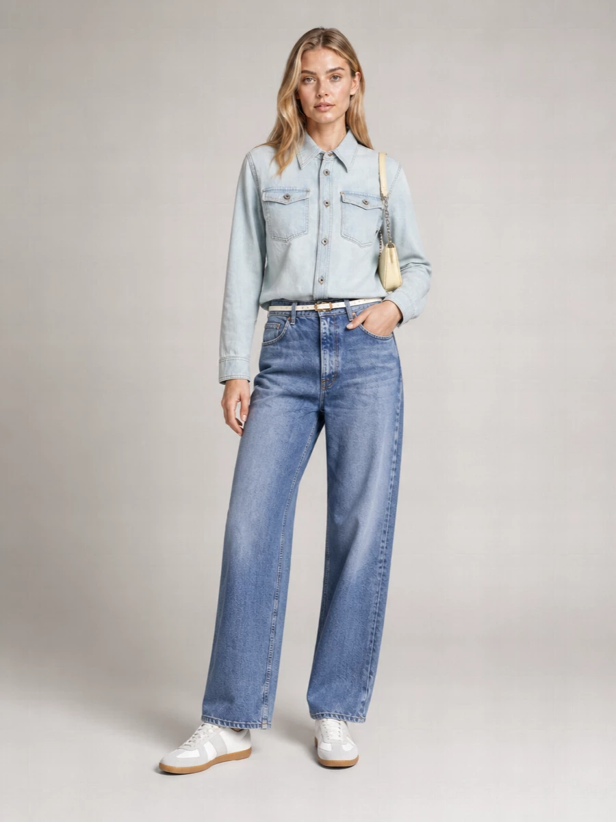 Pierre louise mascia silk high-rise wide-leg jeans