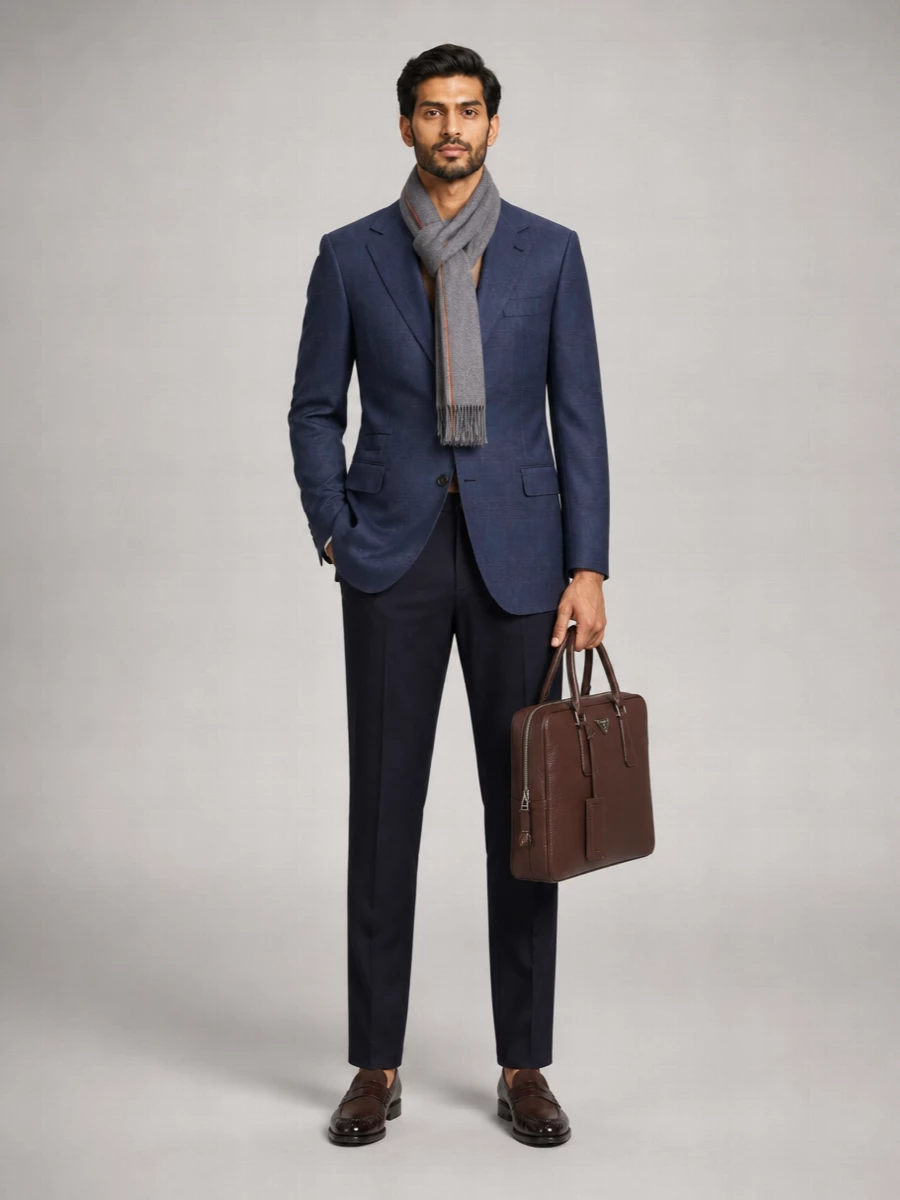 Brunello Cucinelli Virgin Wool Single Breasted Blazer