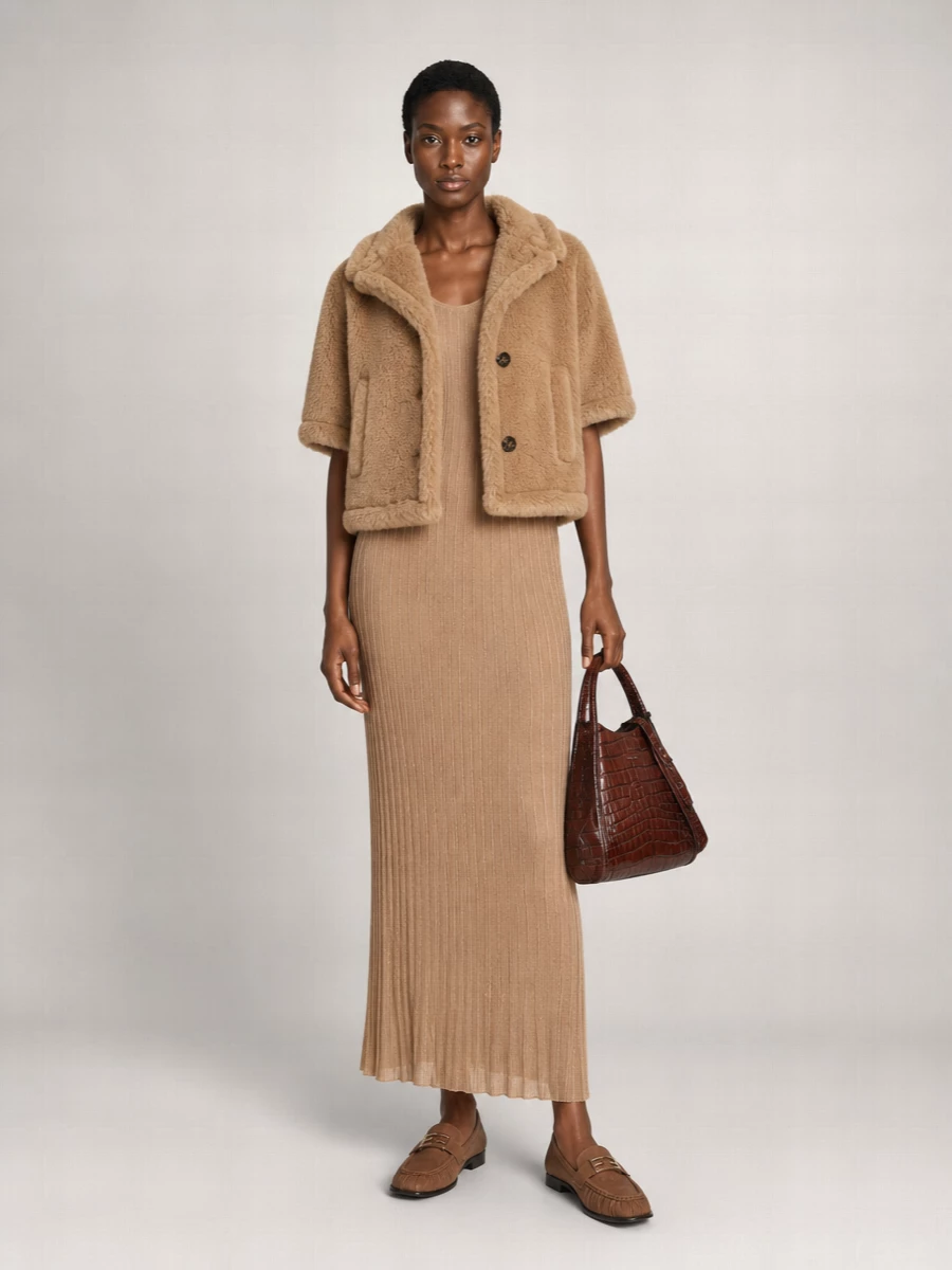 Max Mara Alpaca Cashmere Cape Jacket