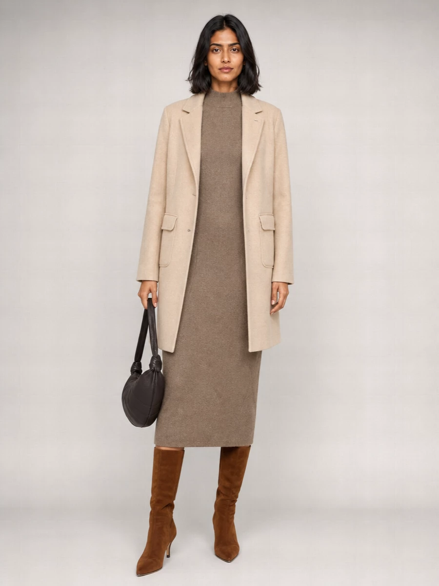 Lardini Cashmere Wool Single Breasted Coat