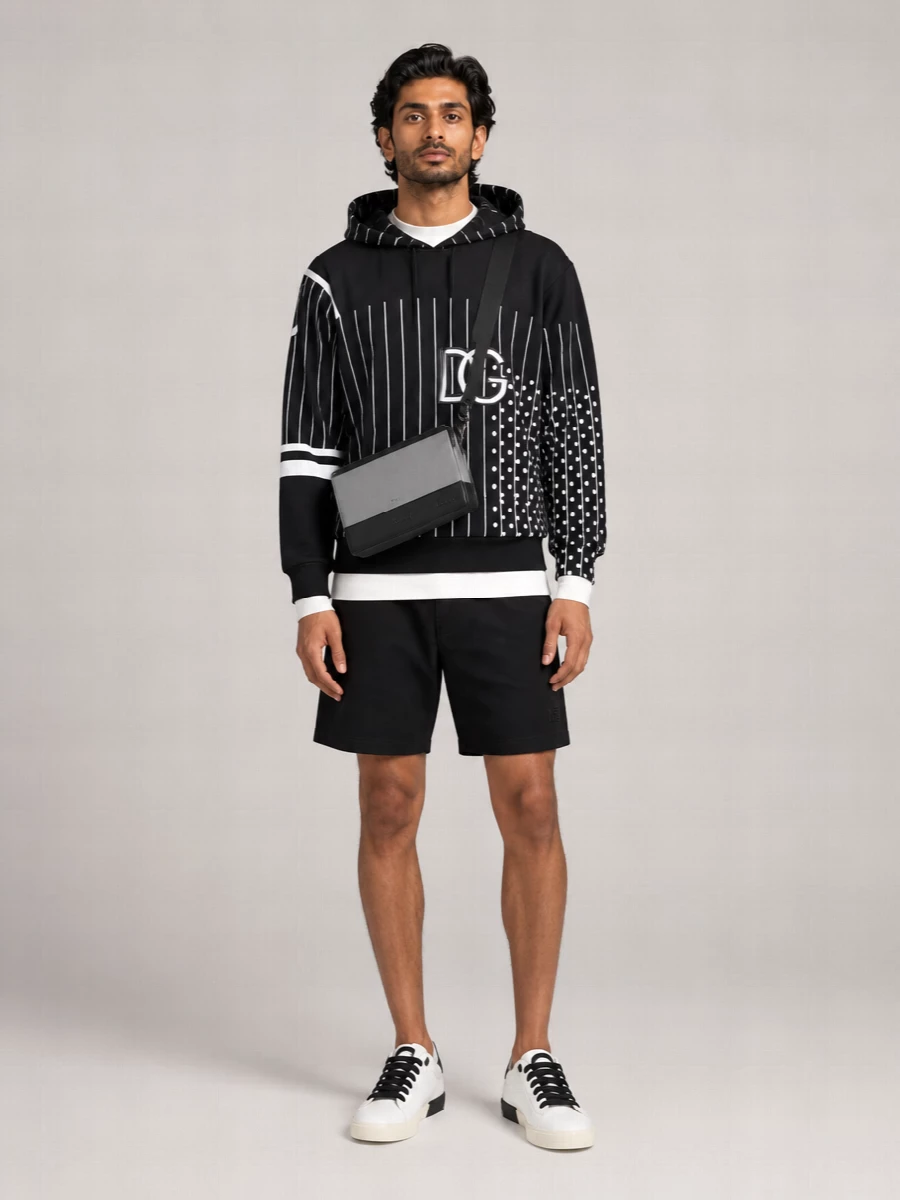 Dolce&Gabbana Striped Hooded Sweatshirt