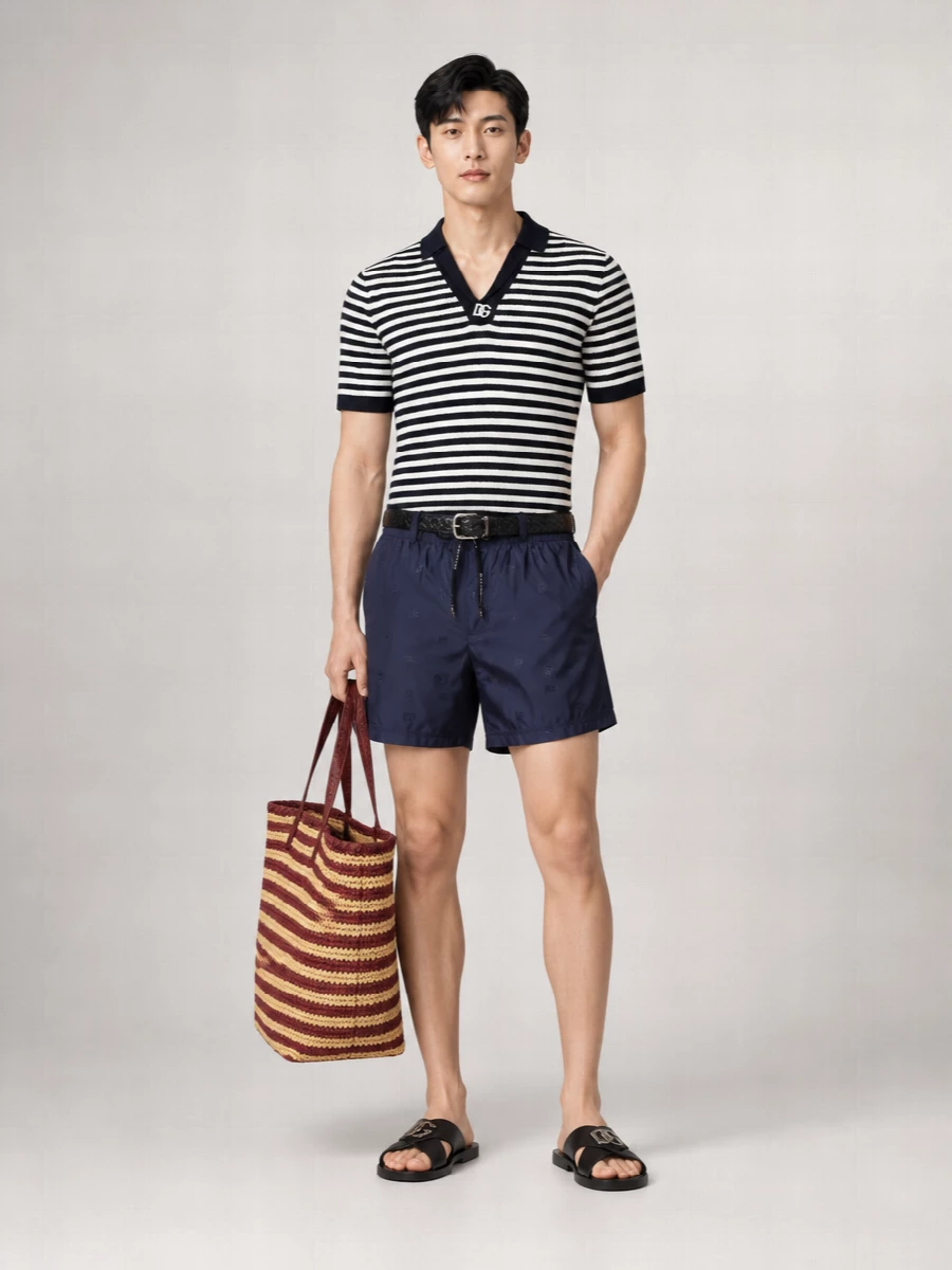 Dolce&Gabbana Logo-Print Swim Shorts