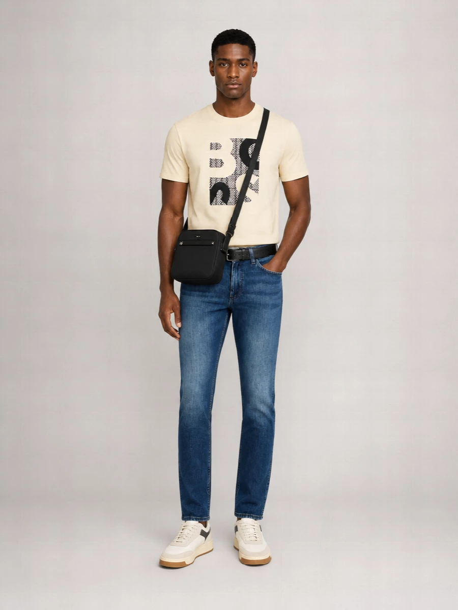 Boss Cotton Regular-Fit Printed T-Shirt