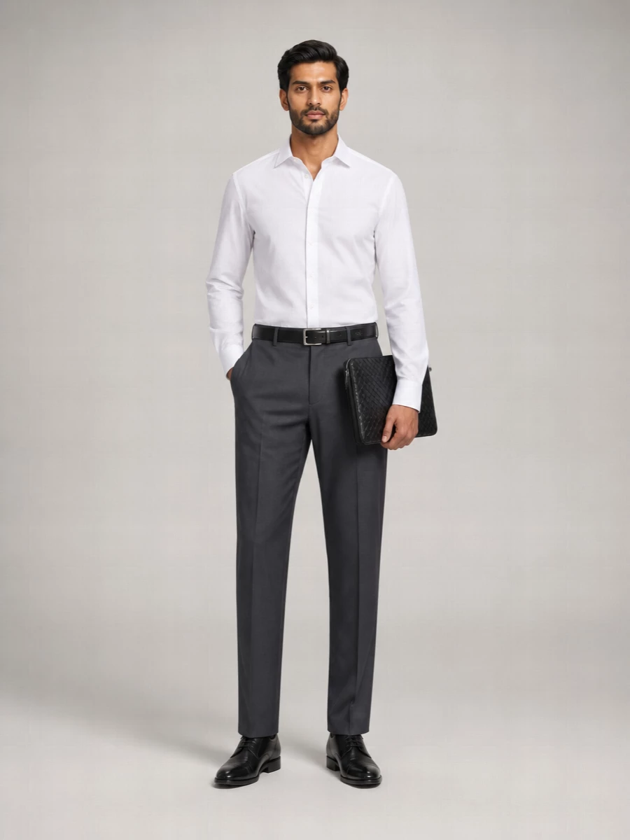 Valentino Wool Mohair Pleated Straight-Leg Tailored Trousers
