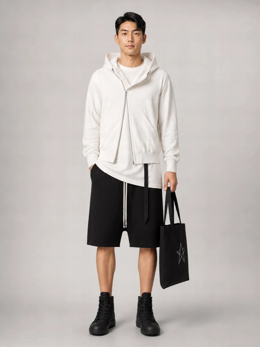 Rick Owens Drkshdw Cotton Hooded Jacket