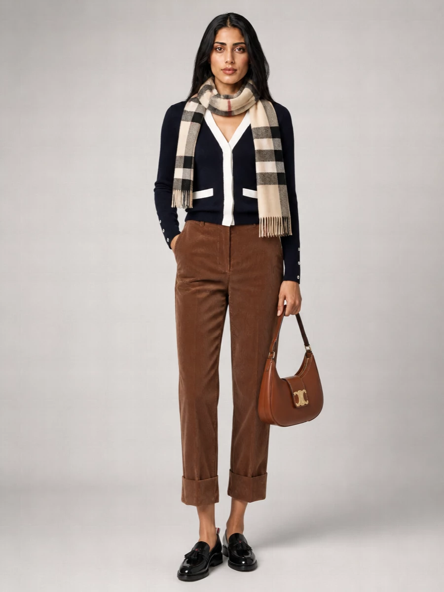 Thom Browne Cotton Corduroy Cropped Straight-Leg Trousers