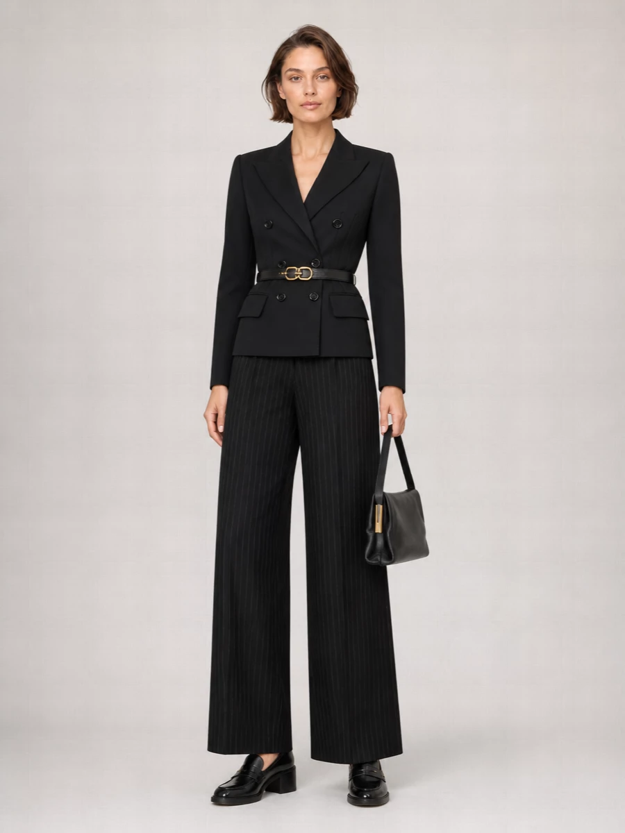 Elisabetta Franchi wide-leg high-rise suit trousers
