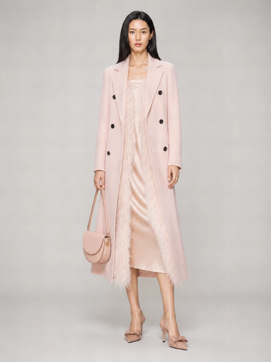 Sportmax Virgin Wool Double-Breasted Coat