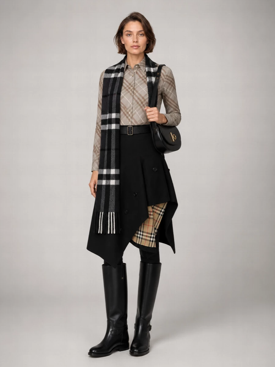Burberry Cotton Asymmetric Skirt