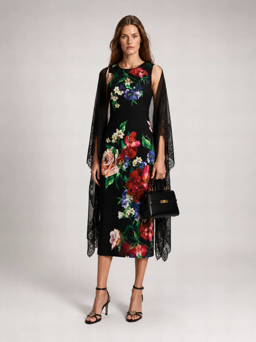 Dolce&Gabbana Floral Print Midi Dress