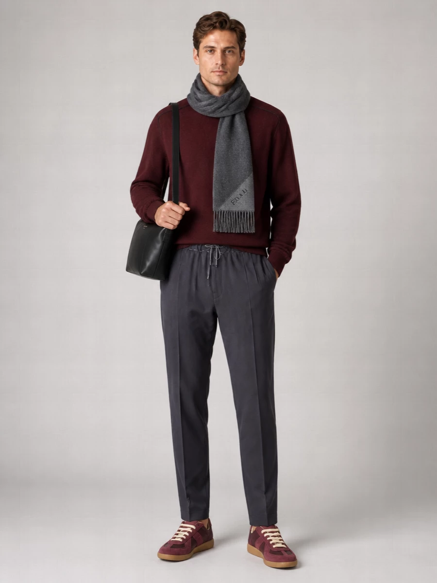 Maison Margiela Virgin Wool Ribbed Crewneck Sweater