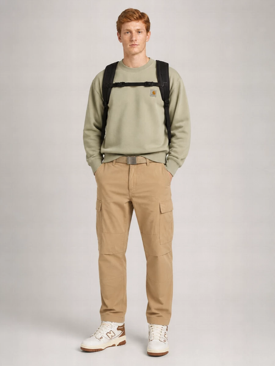 Carhartt Wip Cotton Mid-Rise Straight-Leg Cargo Trousers
