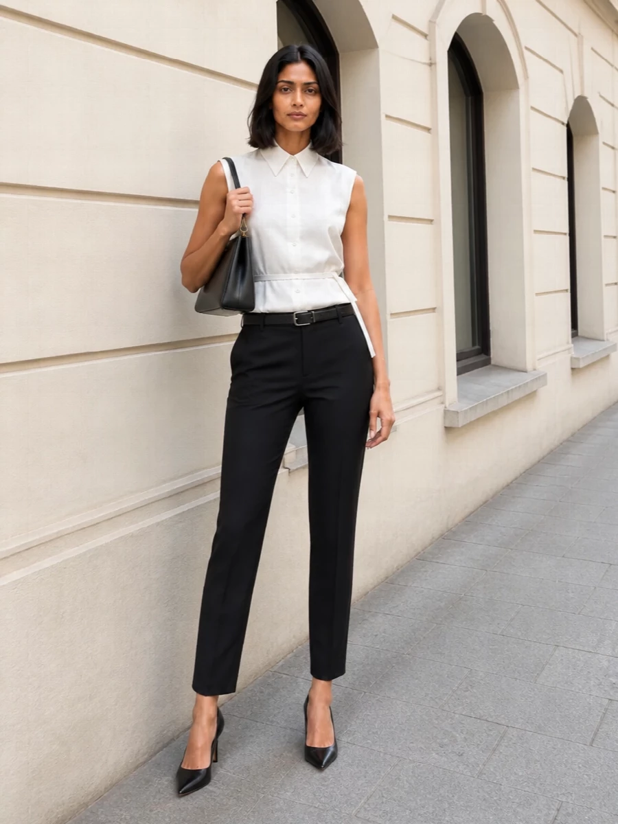 Fabiana filippi trouser outfit prada pumps