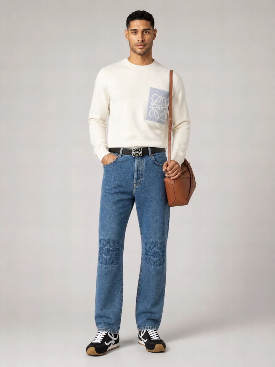 Loewe Calfskin Reversible Belt