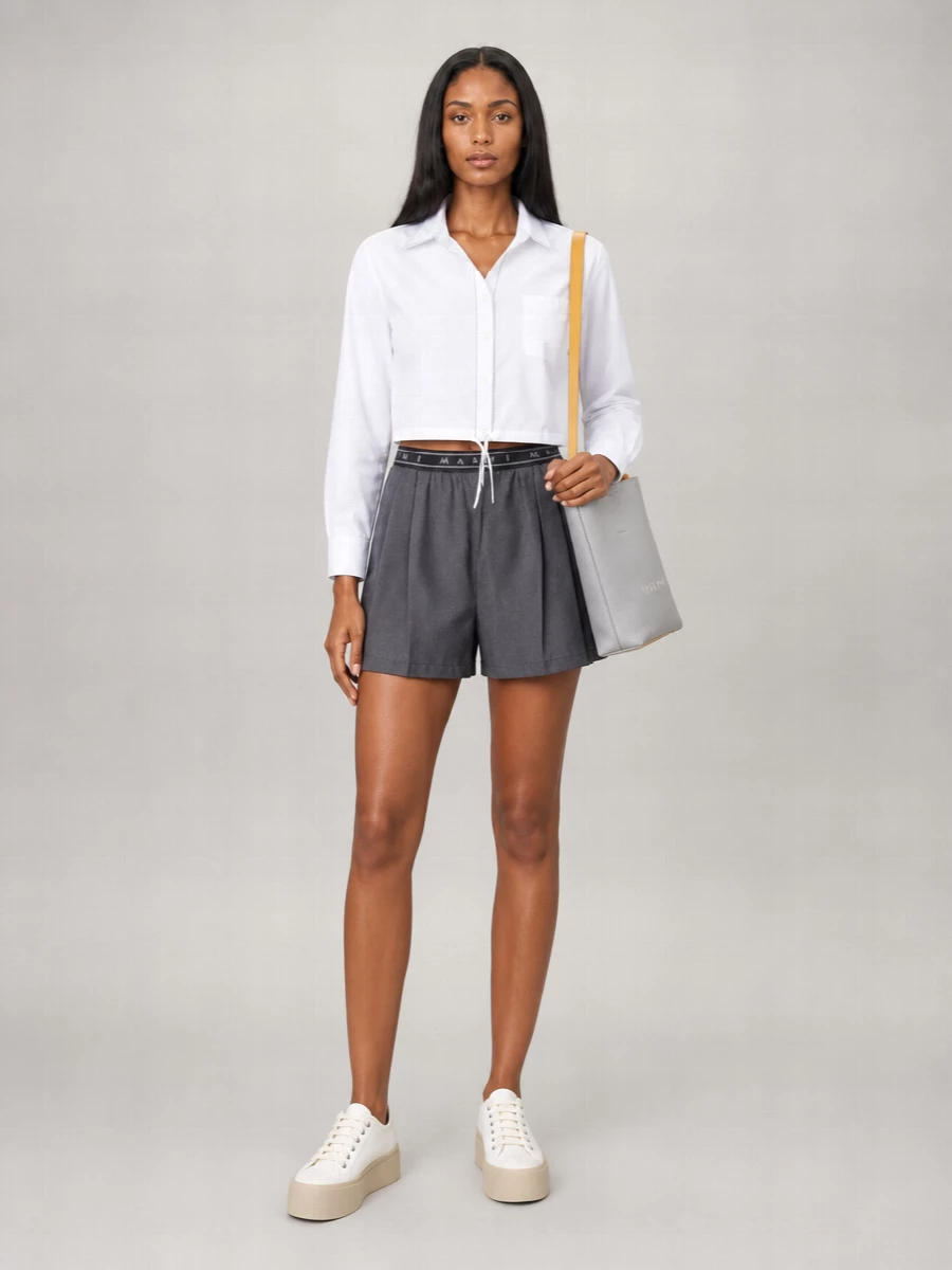 Marni Pleated Tailored Shorts