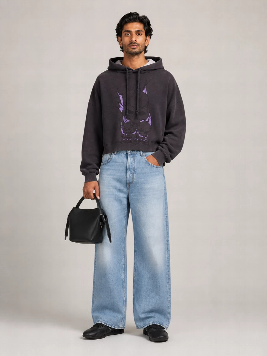 Acne Studios Oversized Skull Print Sweatshirt