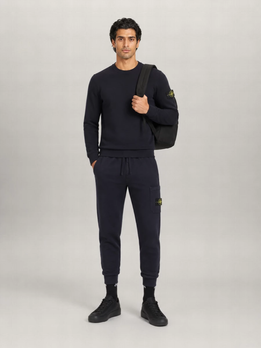 Stone Island Cotton-Blend Crewneck Sweater