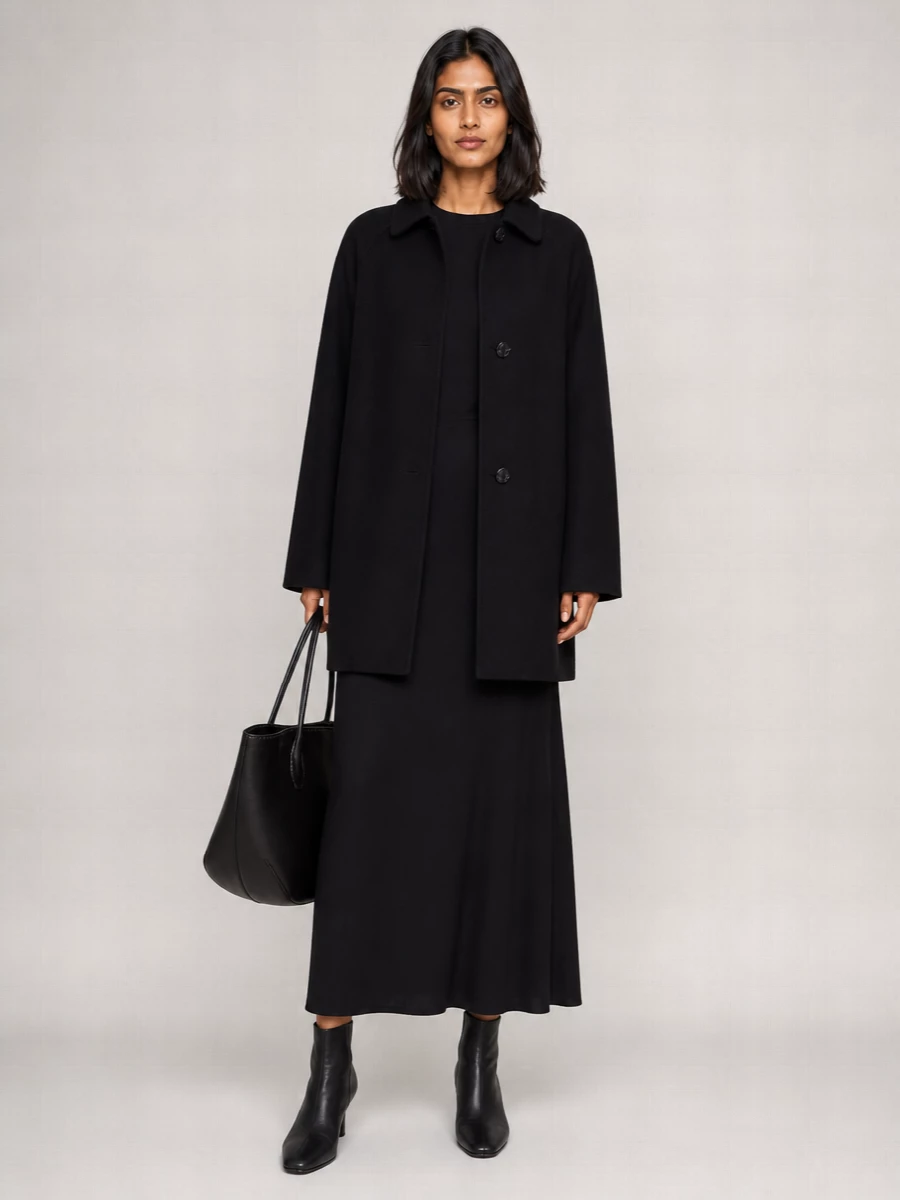 The Row Wool Blend Fitted Coat