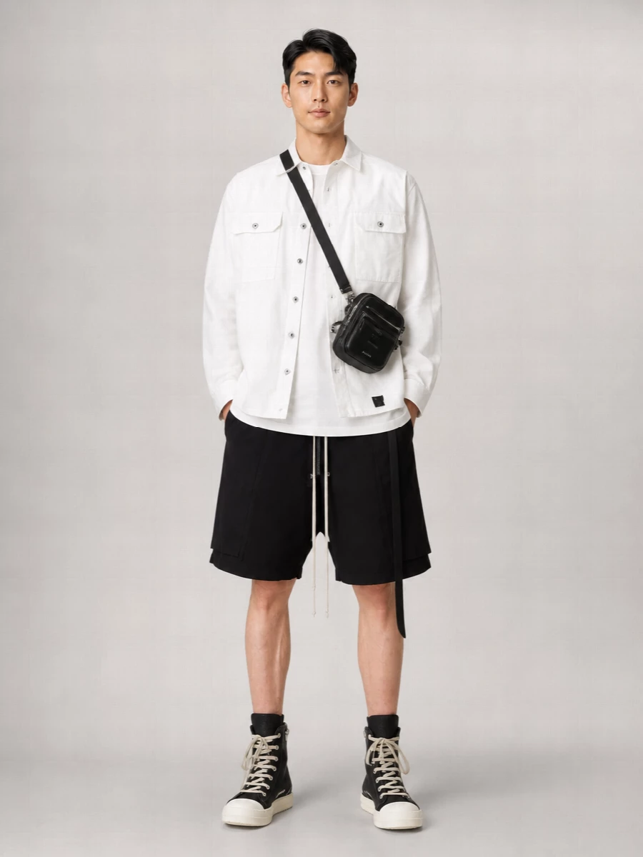Rick Owens Drkshdw Cotton Long-Sleeve Shirt Jacket