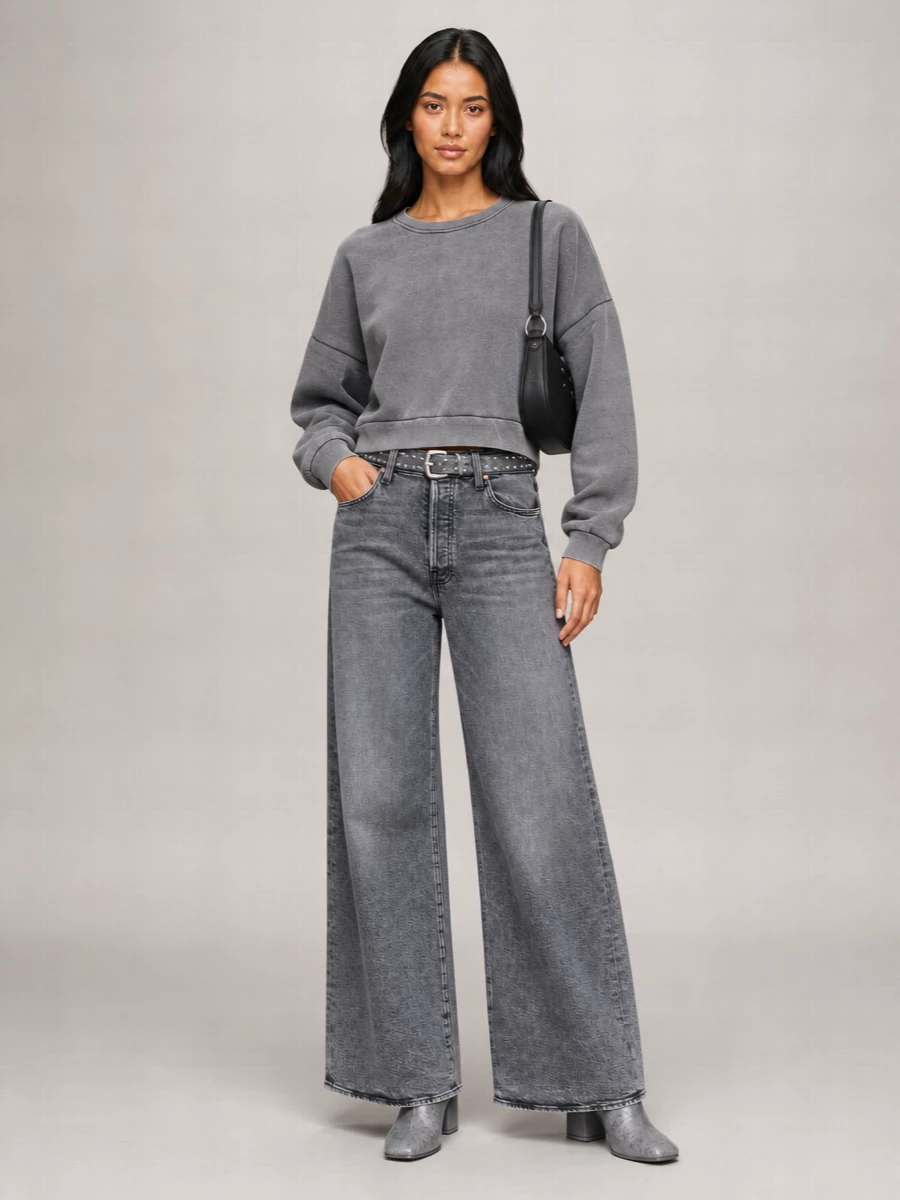 Mother Denim High-Rise Wide-Leg Jeans