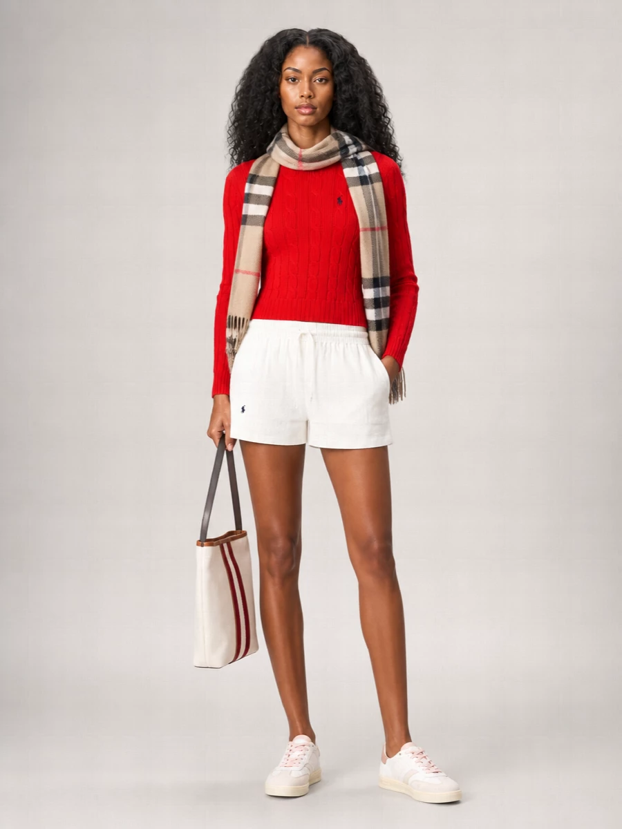 Polo Ralph Lauren Cotton Cable-Knit Slim-Fit Long-Sleeve Sweater