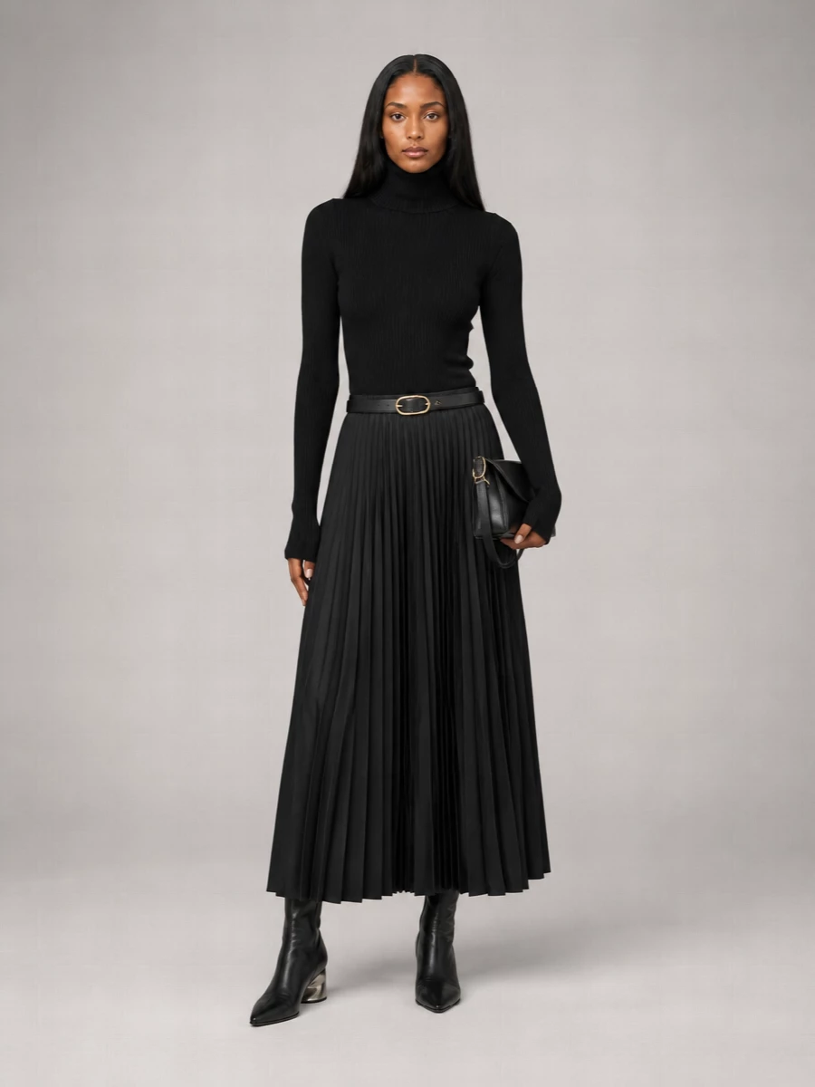 Junya Watanabe wool pleated hybrid wide-leg trousers