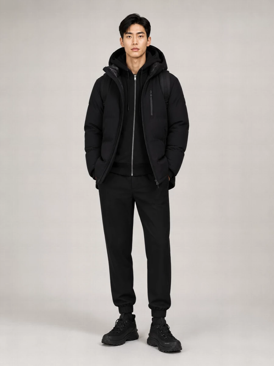 Moose Knuckles Down Hooded Quilted Puffer Jacket