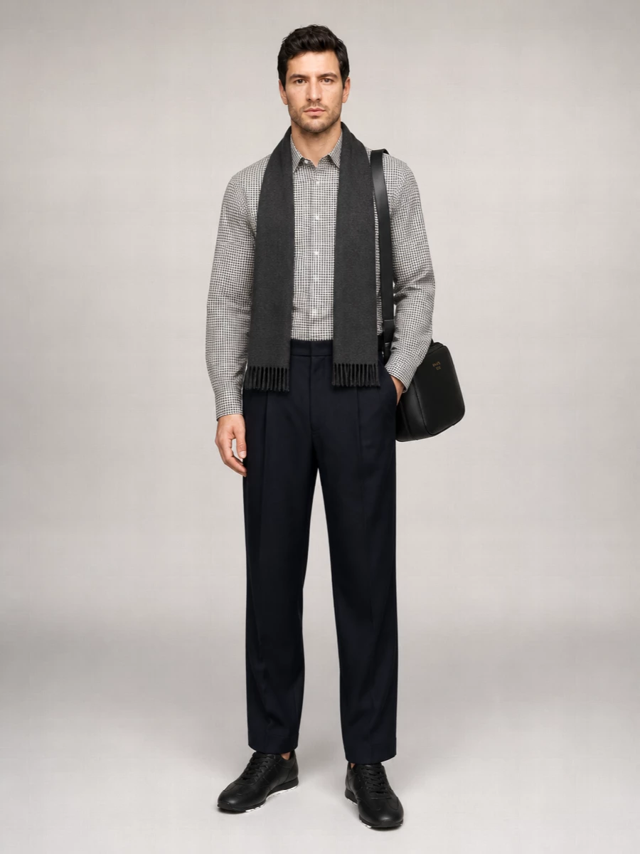 Marni cotton micro check long-sleeve shirt