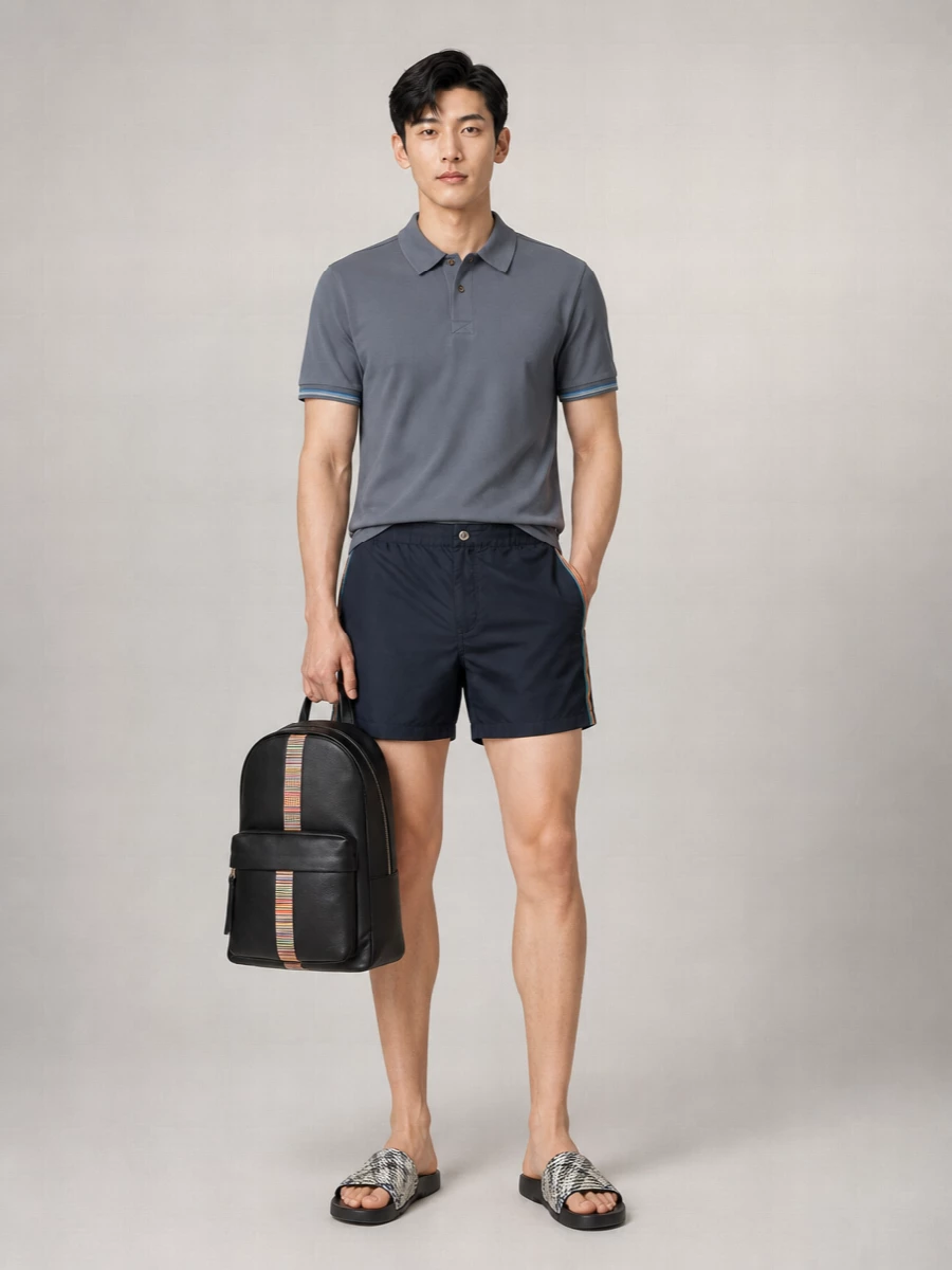 Paul Smith Striped Mid-Rise Swim Shorts