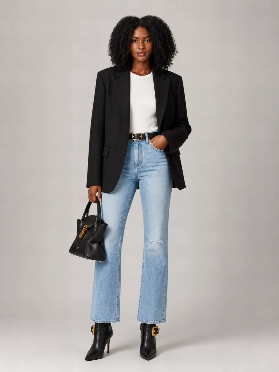 Balenciaga wool double-breasted suit jacket