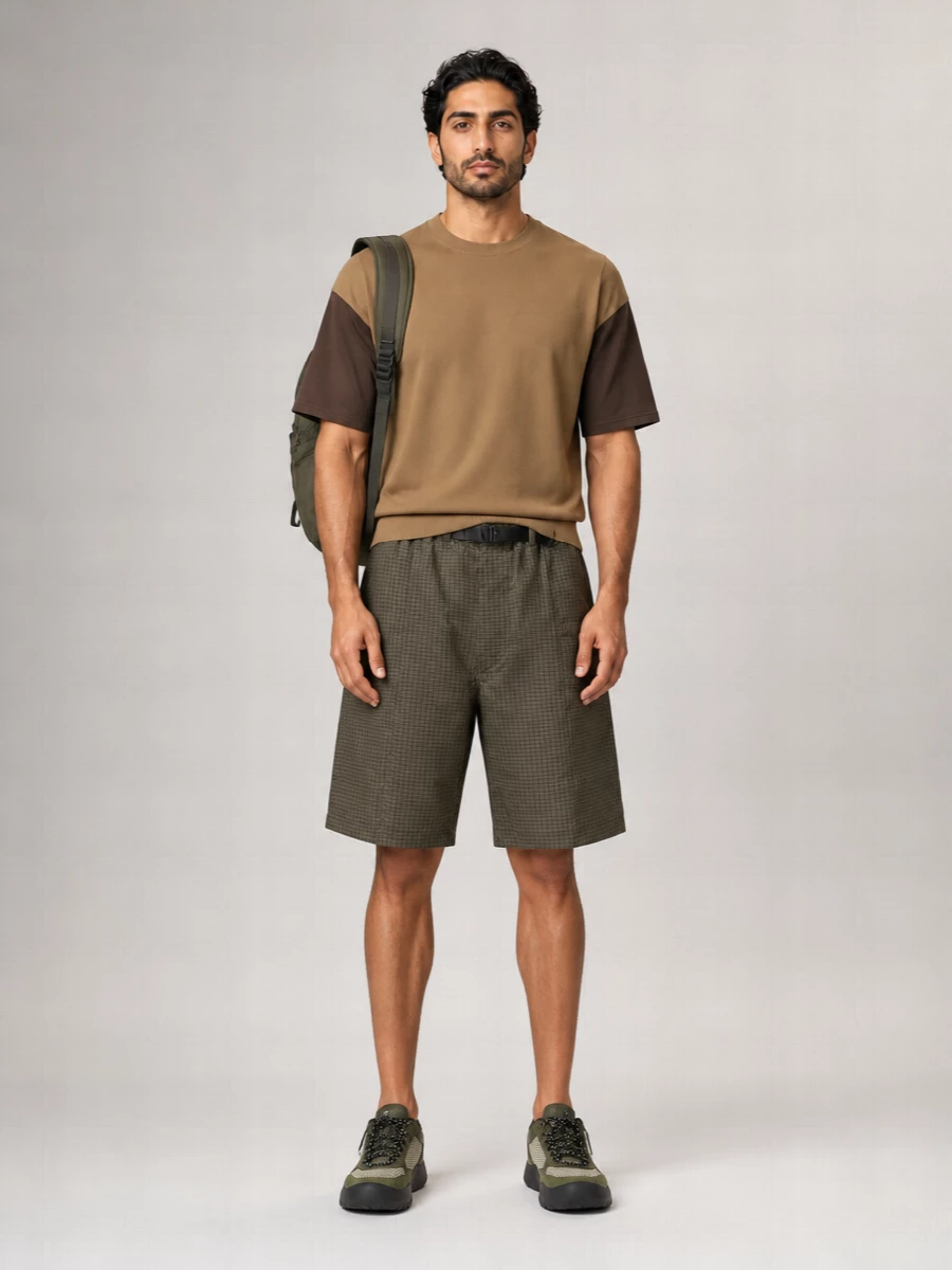 Comme Des Garçons Checked Cargo Shorts