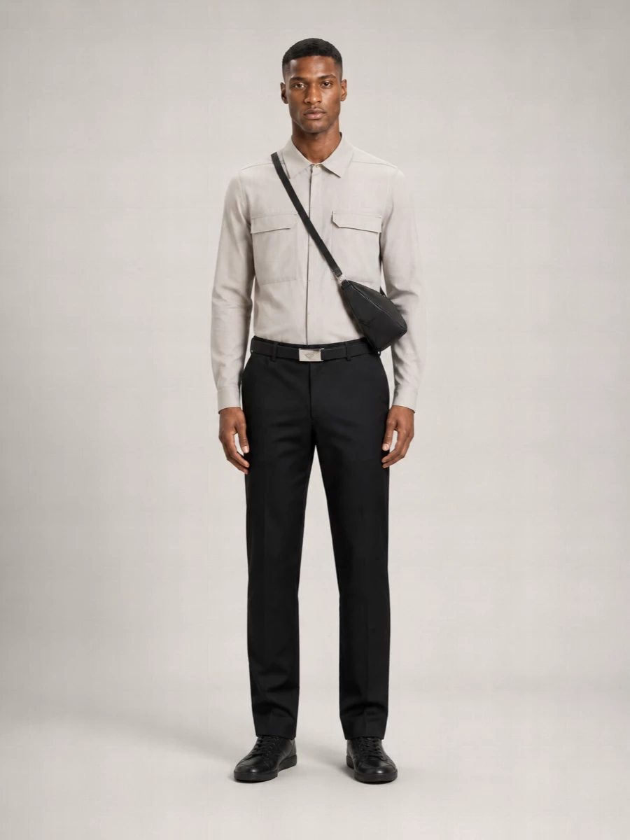 Rick Owens Wool Straight-Leg Trousers