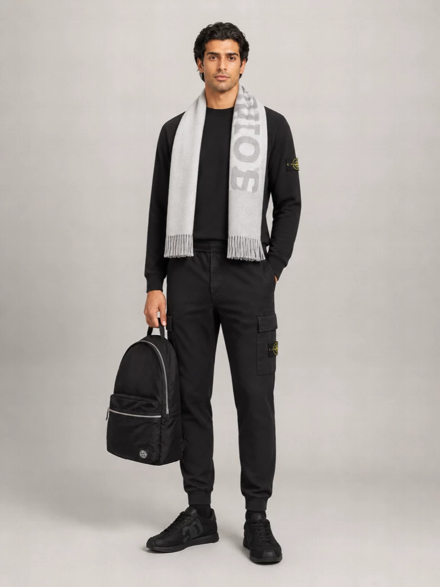 Stone Island Oversized Cotton Crewneck Sweatshirt