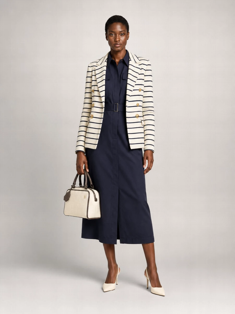 Brunello Cucinelli Striped Double-Breasted Blazer