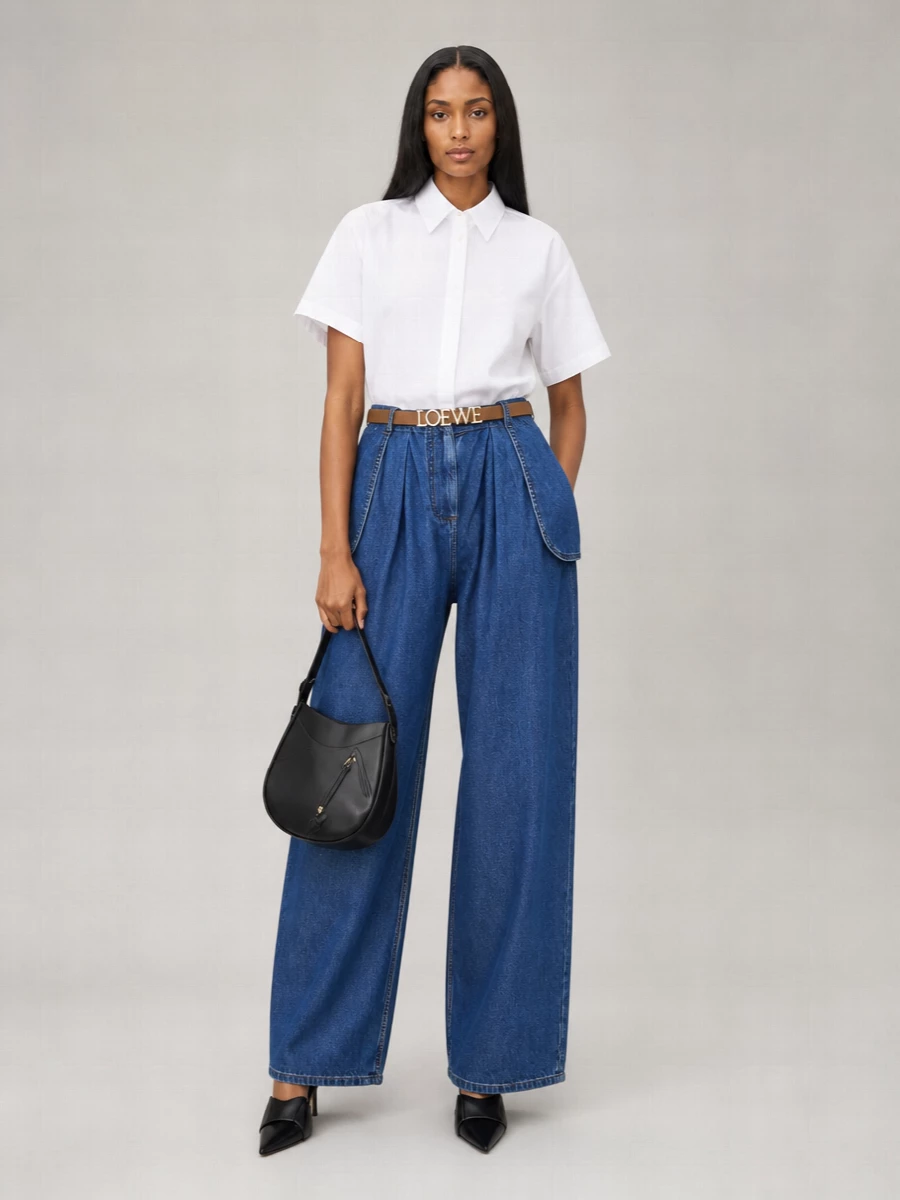 Loewe Denim Wide-Leg Trousers