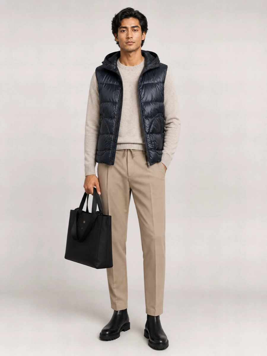 Herno Quilted Hooded Sleeveless Gilet