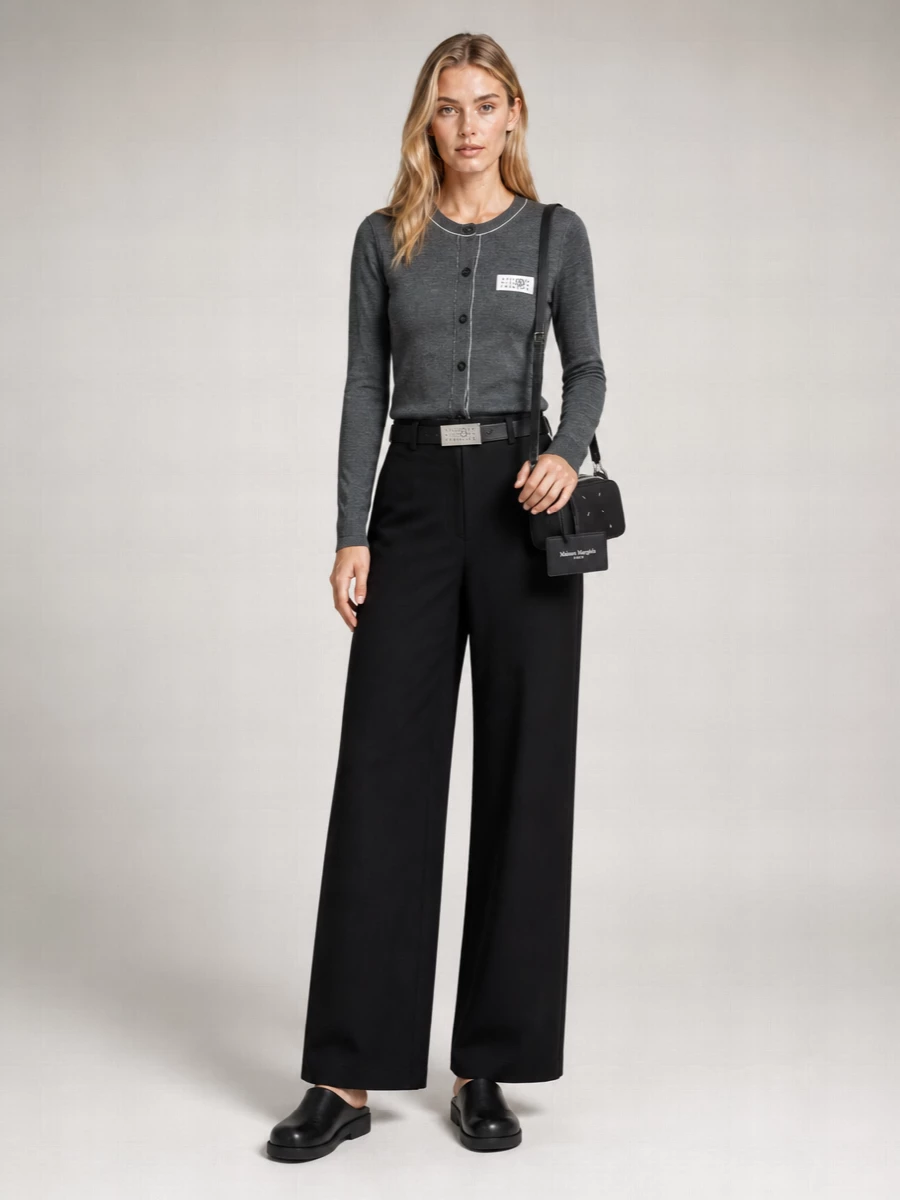 Mm6 Maison Margiela Ribbed Wool-Blend Cardigan