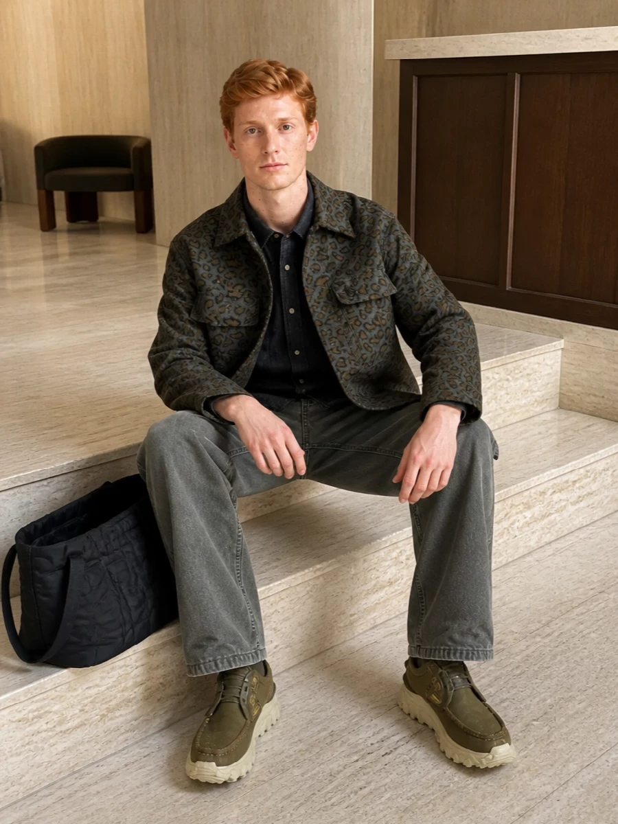Beams plus chore jacket carpenter jeans boots