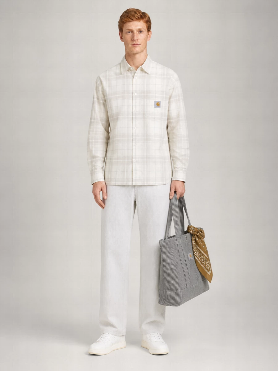 Carhartt Wip Cotton Checked Corduroy Long-Sleeve Shirt