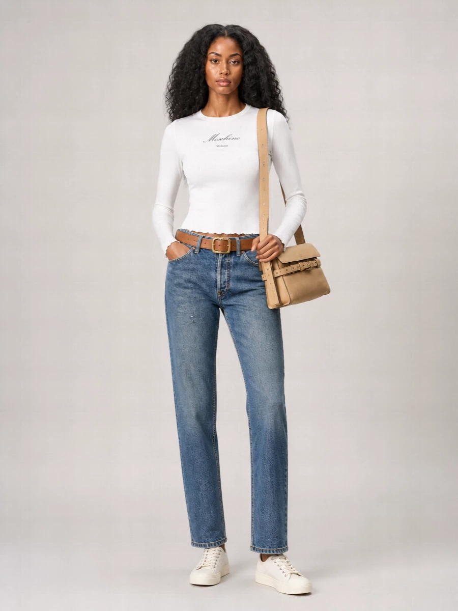 Moschino Denim Straight-Leg Trousers